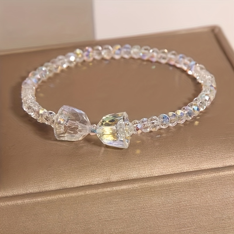 Colorful Dopamine Beaded Bracelet - Elastic and Versatile Accessory